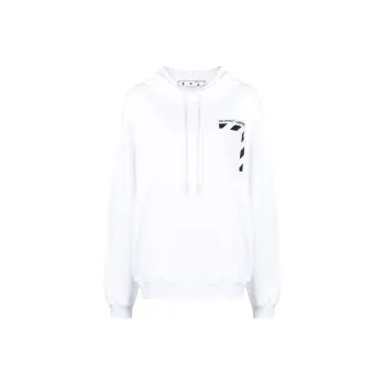OFF WHITE Logo Design Hoodie White