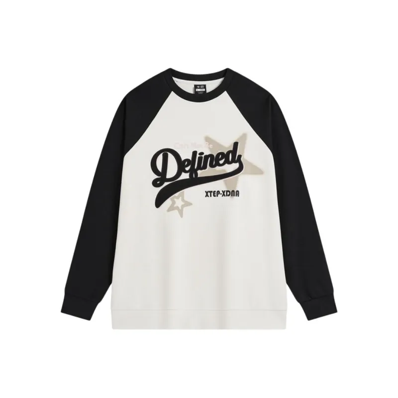 XTEP Sweatshirt Women's Cotton White/Jet Black-0
