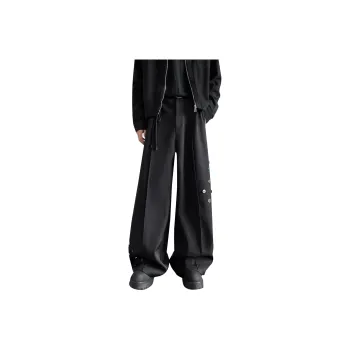 SXSY Casual Pants Unisex Black[Waist Accessories Included]