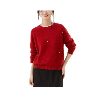 JINJU Sweaters Women's Red