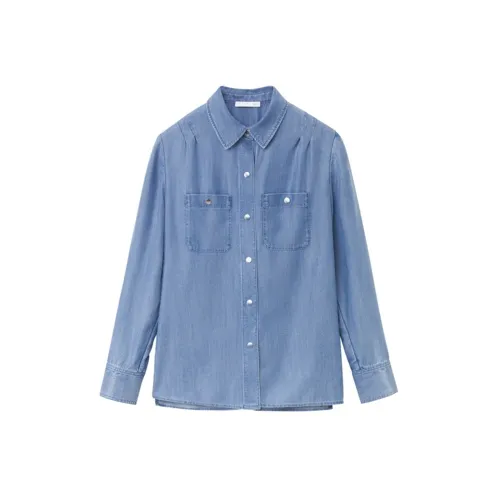 OVV Shirts Women's Light Blue Solid Color 12-0