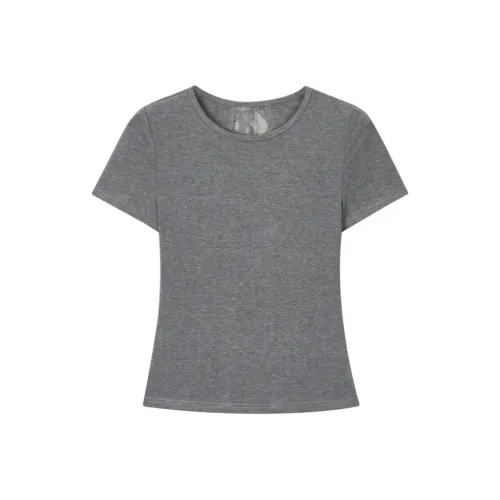 Ning Cai Yuer Set in Sleeve T Shirt Women's Gray
