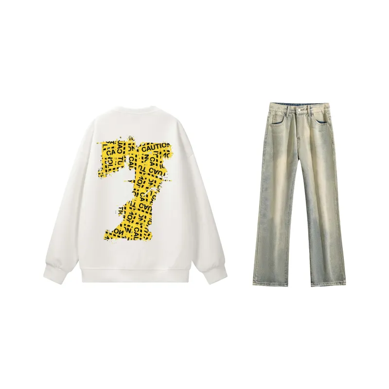 SUNSETMONENT Sweatshirt Set Unisex-33