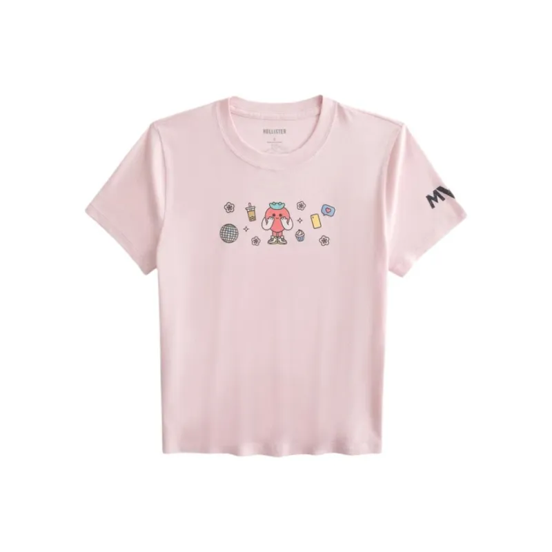 Hollister T Shirts Women's Pink-0