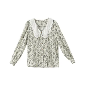 YUMOMO STAR Floral Shirt Summer Fall Spring Women's