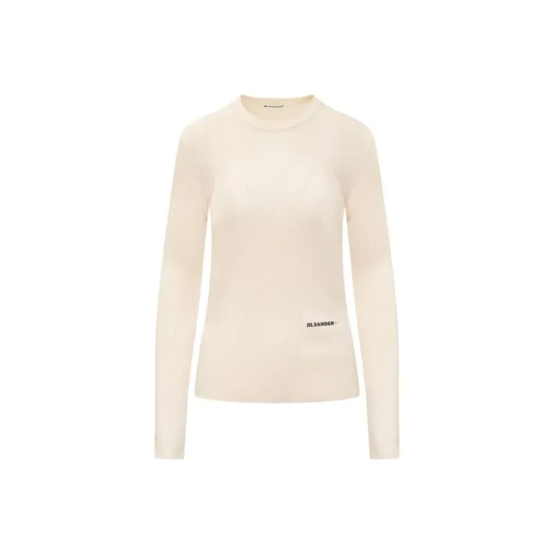 JIL SANDER + Crewneck Ribbed Jumper-0