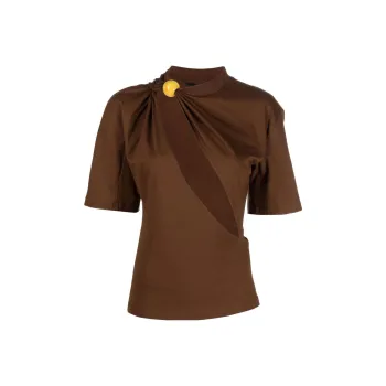 Jacquemus T Shirts Women's Chestnut Brown
