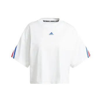 Adidas Women's Future Icons 3 Stripes T Shirt White