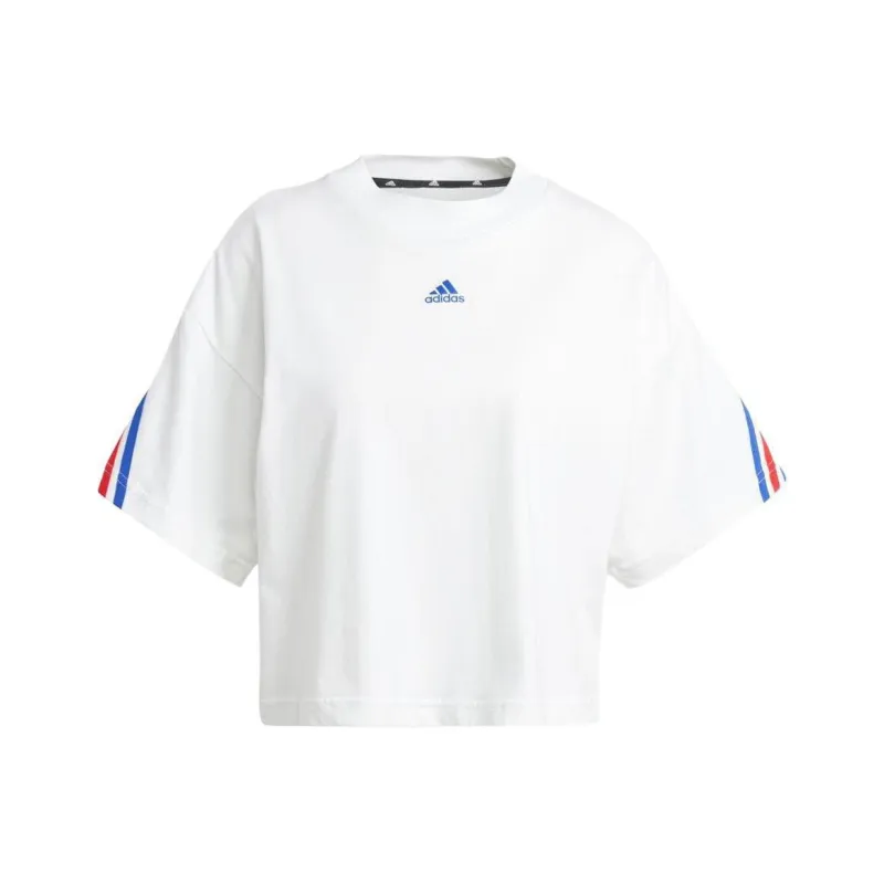 Adidas Women's Future Icons 3 Stripes T Shirt White-0