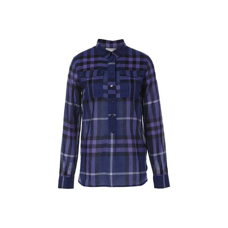 Burberry Shirts Women's Blue Purple-0