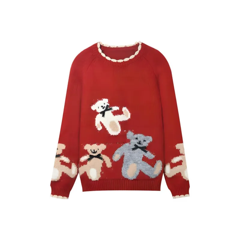 MISHOW Sweater Women's Vintage Red-0