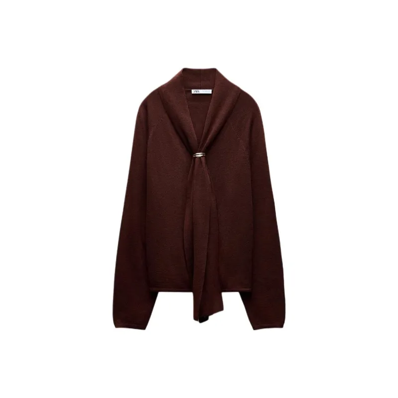 ZARA Sweaters Women's Burgundy-0