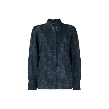 La Perla Lace trimmed Semi sheer Top