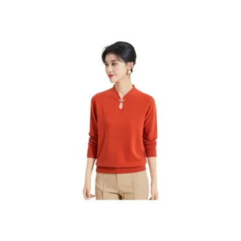 JINJU Sweater Women's Orange Red