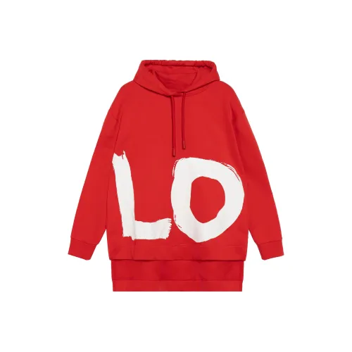 Burberry Love Graphic Oversized Cotton Hoodie Women's
