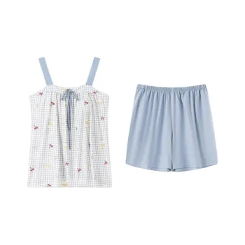 XISHE Pajama Set Women's Light Blue