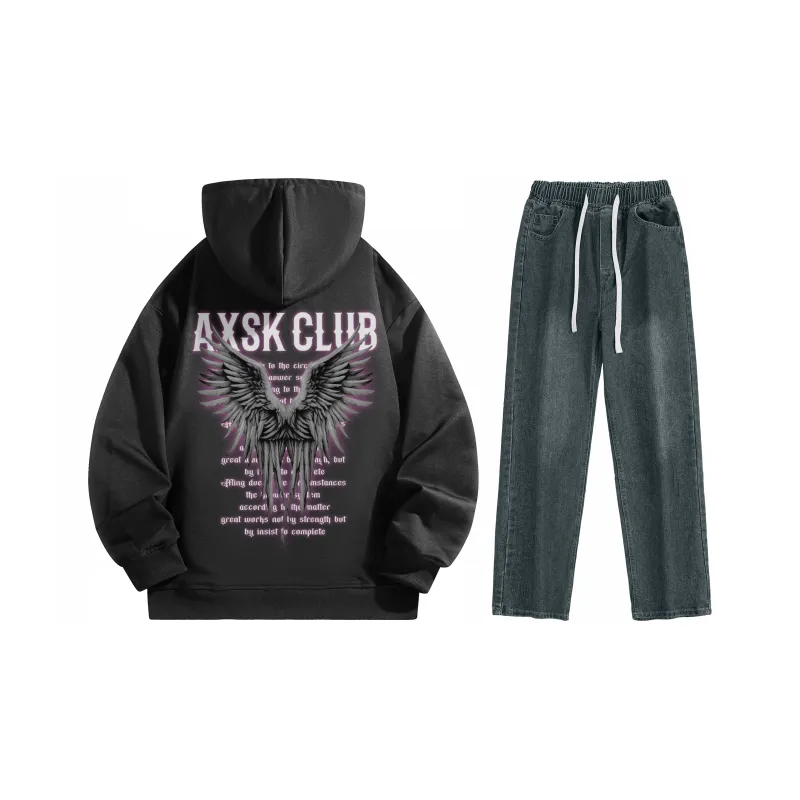 A.X.S.K Sweatshirt Sets Unisex-125
