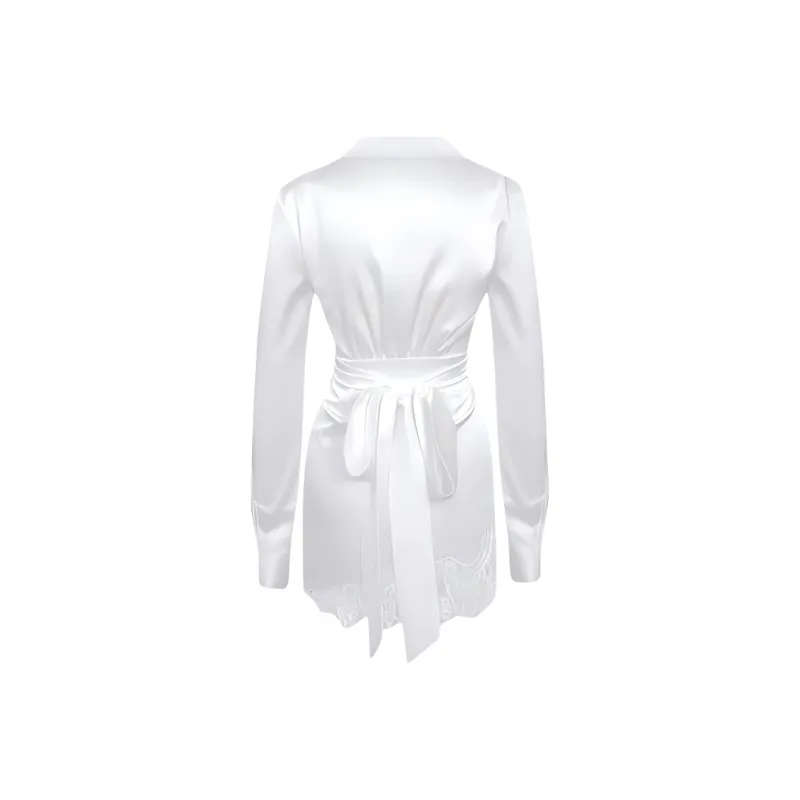 YGPRW Long Sleeved Dress Women's White-1