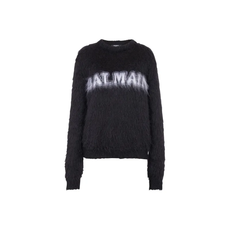 BALMAIN Logo Jacquard Crewneck Knitted Jumper-0