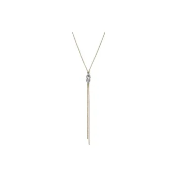 John Hardy 14K Yellow Gold Love Knot Y Diamond Necklace