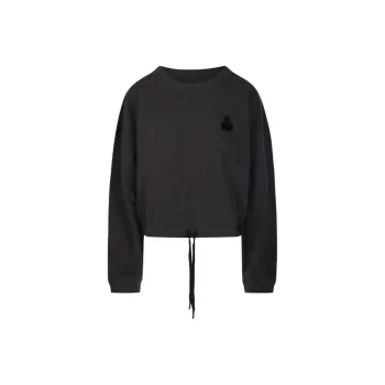 ISABEL MARANT ETOILE Margo Drawstring Cropped Sweatshirt