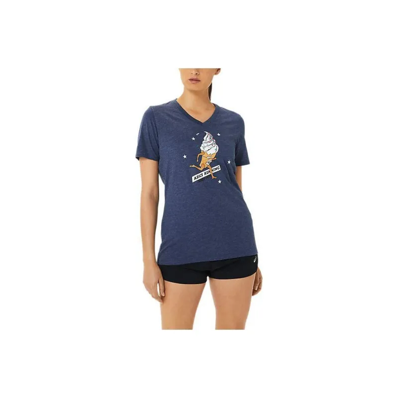 Asics Ice Cream Coming In Hot Short Sleeve T-Shirt Women's Blue-0