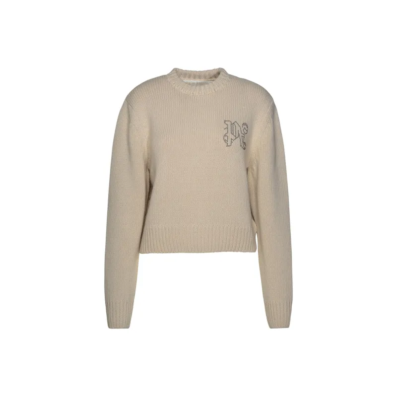 PALM ANGELS Sweater Women's Ecru-0