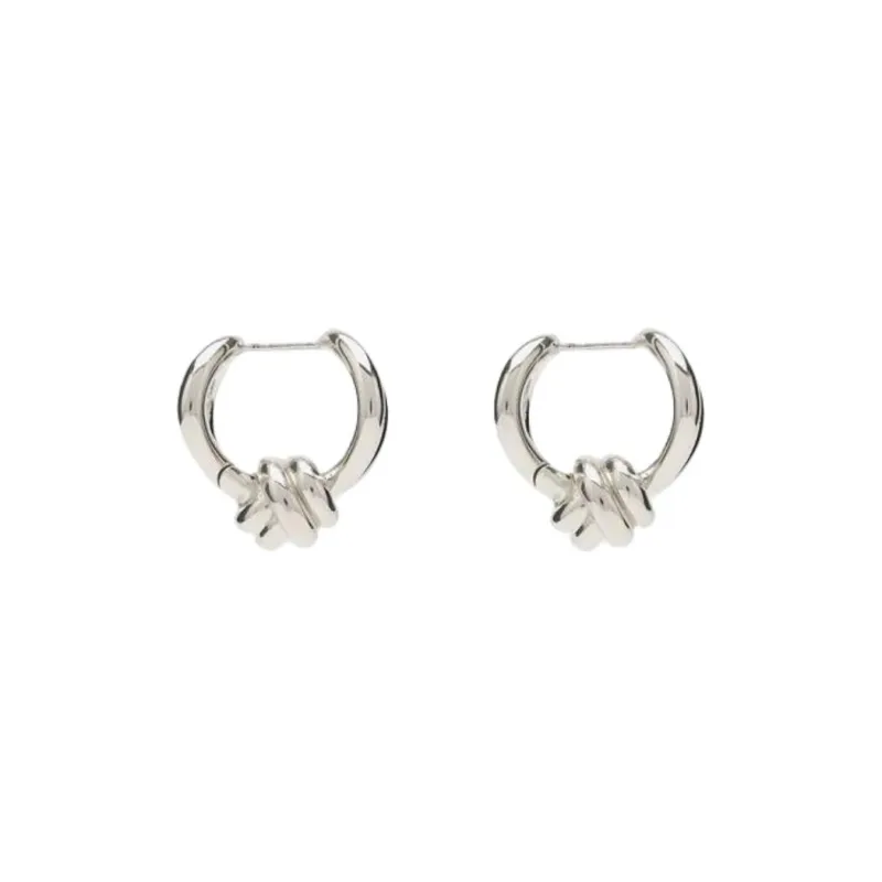 Bottega Veneta 925 Sterling Silver Stud Earrings Women's Silver-0