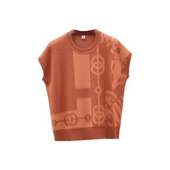 HERMES Cashmere Sweaters Women's Orange