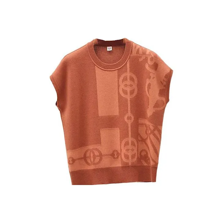 HERMES Cashmere Sweaters Women's Orange-0