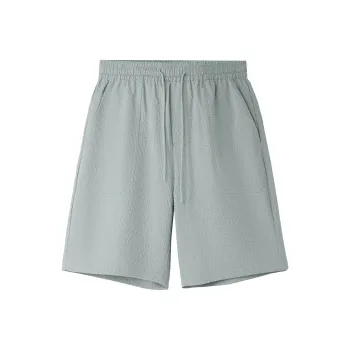 HLA Casual Shorts Men Light Gray Plaid 34
