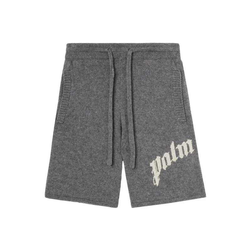 PALM ANGELS Logo Knitted Shorts-0