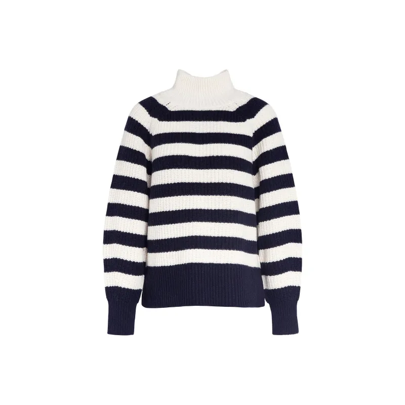 BARBOUR Barbour Silverdale Knitted Jumper Sweater Women's White Black-0