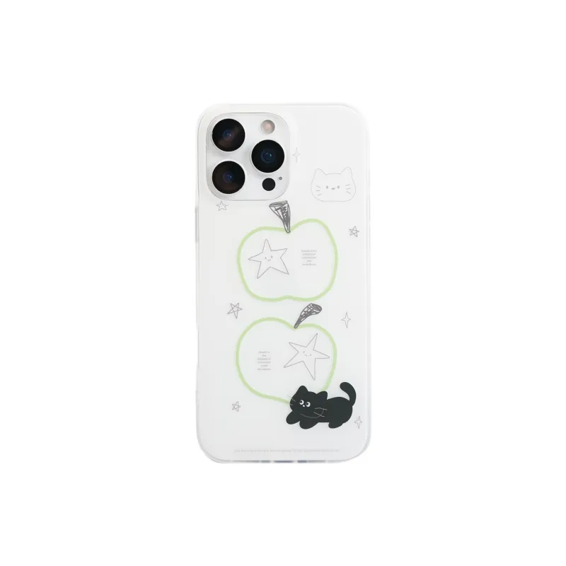 Wei Xin Acrylic Material Stars Apple Black Cat Phone Cases Compatible With IPhone 16/15 Pro Max/Apple 13/14 Pro/Max-2