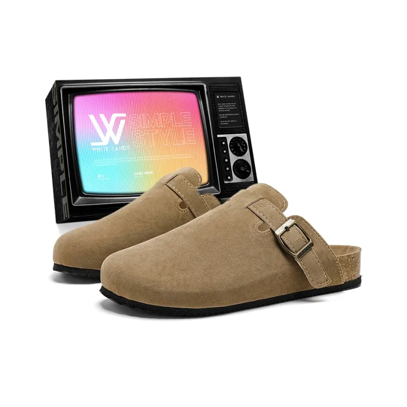 White Sands Closed Toe Slippers Unisex Box-0
