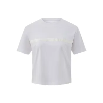 BOSIDENG Sun Series T Shirt Women's Thin Strips On A White Background