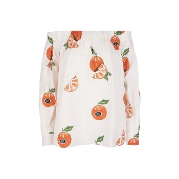 MaxMara Curacao Printed Off Shoulder Top