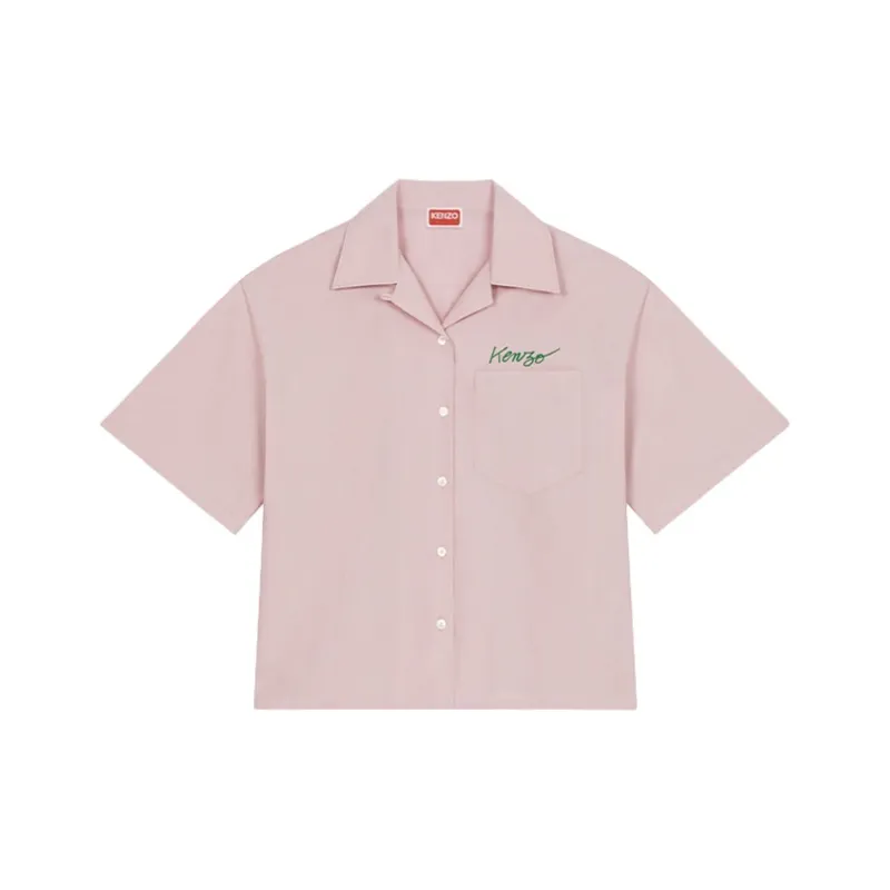 KENZO Poppy By Nigo Women's Hawaiian Pocket Shirt Rose-0