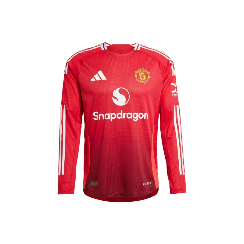 Adidas Free Shipping With AdiClub Manchester United 24/25 Long Sleeve Home Authentic Jersey-0