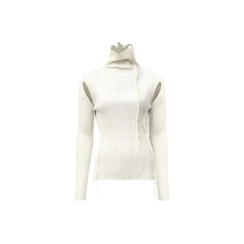 MM6 Maison Margiela Roll Neck Cut Out Jumper