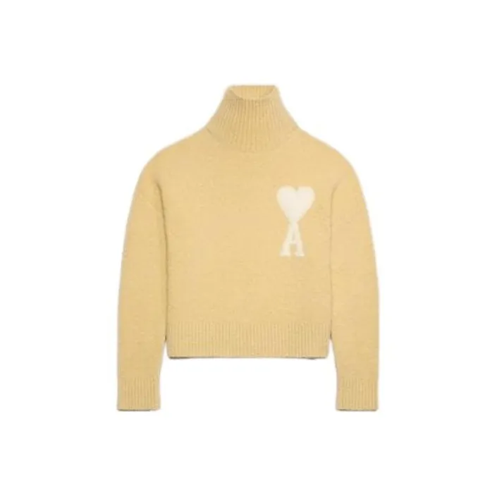 Ami High Collar Sweater 'Vanilla/Ivory'-0