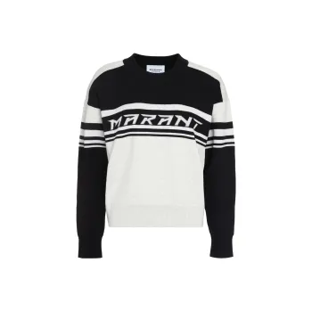 ISABEL MARANT Callie Logo Intarsia Crewneck Jumper