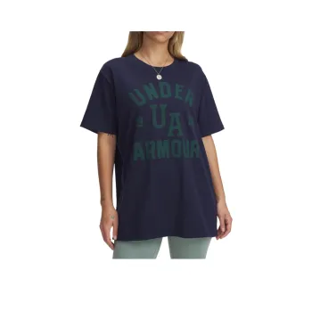 Under Armour Drop Shoulder Sleeve T Shirt Women's Midnight Marine Blue