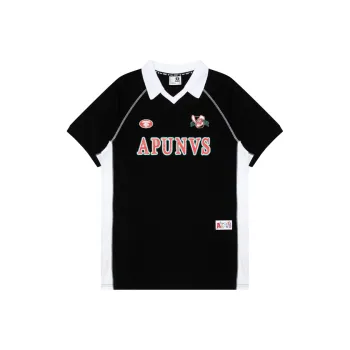 Aape Slogan appliqué Cotton Polo Top