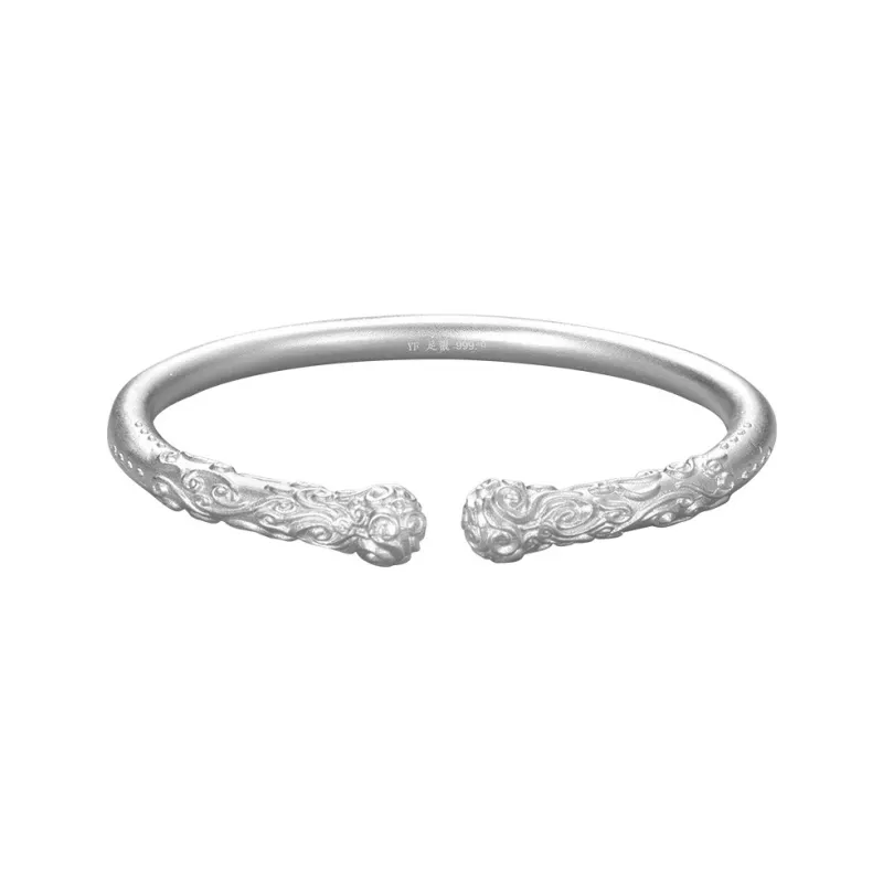 Silver Place S999 Fine Silver Sterling Silver Bracelets Unisex-7