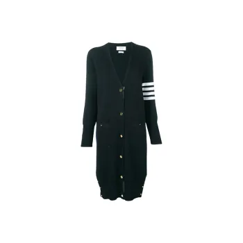 THOM BROWNE 4 Bar Detail Longline Cardigan