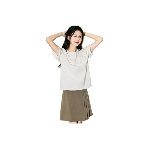 Tonlion T Shirt Women's Raw White