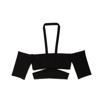 AMBUSH Off Shoulder Knit Top 'Black'