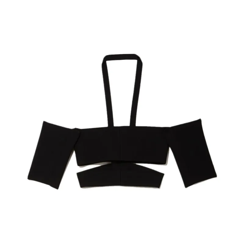 AMBUSH Off Shoulder Knit Top 'Black'-0