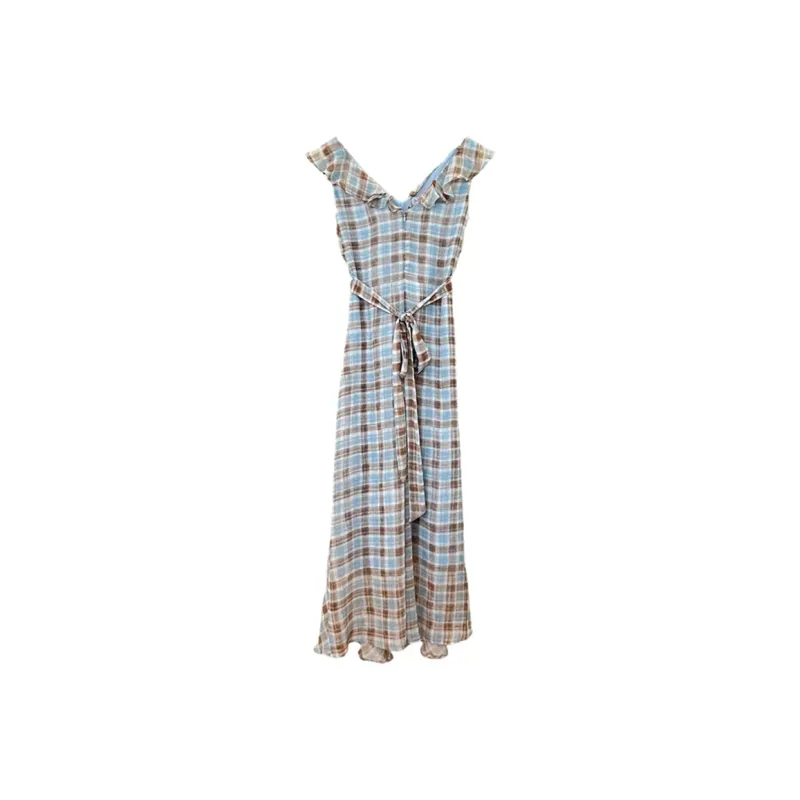 JOSR Sleeveless Dress Women's Plaid-1